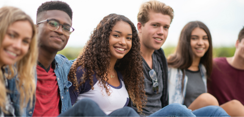 Group of diverse students