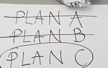 List of Plan A, Plan B, and Plan C with Plan C circled