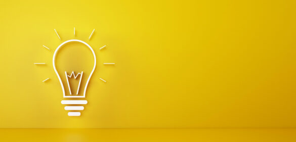 Concept of ingenious and brilliant intuition. 3D Rendering