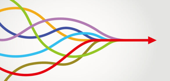 assorted-colored-lines-forming-into-one-straight-line
